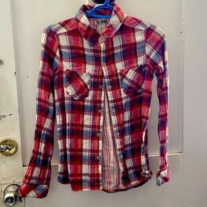 Billabong Asymmetrical plaid shirt
